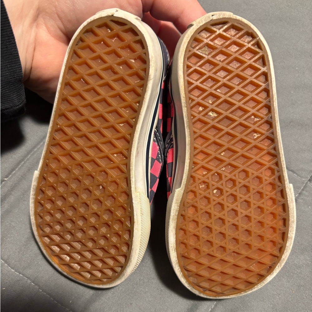 VANS Toddlers Classic Slip-On Pink and Black Checkered Shoes Size 5 - Picture 4 of 8